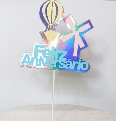Topper Bolo Feliz Aniversário 18